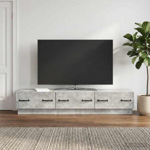 vidaXL TV-kast met lade Betongrijs 147 x 34,5 x 27 cm Bewerkt hout