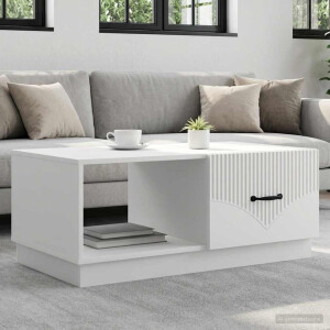 vidaXL Salontafel Wit 90 x 50 x 37 cm Bewerkt hout