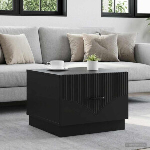 vidaXL Salontafel met lade Zwart 49 x 50 x 37 cm Bewerkt hout