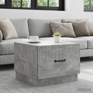 vidaXL Salontafel met lade Betongrijs 49 x 50 x 37 cm Bewerkt hout