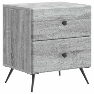 vidaXL Nachtkastje Grijs sonoma 43 x 34,5 x 47,5 cm Bewerkt hout