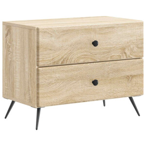 vidaXL Nachtkastje Sonoma Eiken 62 x 34,5 x 47,5 cm Bewerkt hout