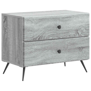 vidaXL Nachtkastje Grijs sonoma 62 x 34,5 x 47,5 cm Bewerkt hout