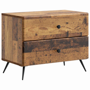 vidaXL Nachtkastje met lade Oud hout 62 x 34,5 x 47,5 cm Bewerkt hout