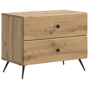 vidaXL Nachtkastje Artisanaal eiken 62 x 34,5 x 47,5 cm Bewerkt hout