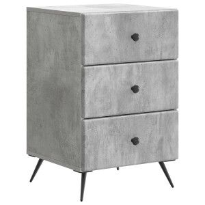 vidaXL Nachtkastje met lade Betongrijs 43 x 41 x 66,5 cm Bewerkt hout