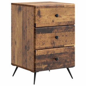 vidaXL Nachtkastje met lade Oud hout 43 x 41 x 66,5 cm Bewerkt hout