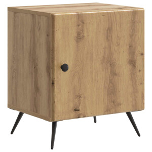 vidaXL Nachtkastje Artisanaal eiken 43 x 34,5 x 50 cm Bewerkt hout