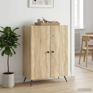 vidaXL Dressoir Sonoma Eiken 66 x 34,5 x 90 cm Bewerkt hout