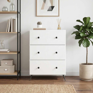 vidaXL Ladenkast Hoogglans Wit 66 x 34,5 x 90 cm Bewerkt hout