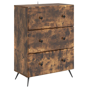 vidaXL Ladenkast Gerookt eiken 66 x 34,5 x 90 cm Bewerkt hout