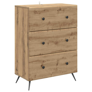 vidaXL Ladenkast Artisanaal eiken 66 x 34,5 x 90 cm Bewerkt hout