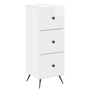 vidaXL Ladenkast Hoogglans Wit 33 x 34,5 x 90 cm Bewerkt hout