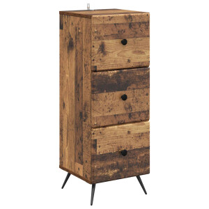vidaXL Ladenkast Oud hout 33 x 34,5 x 90 cm Bewerkt hout