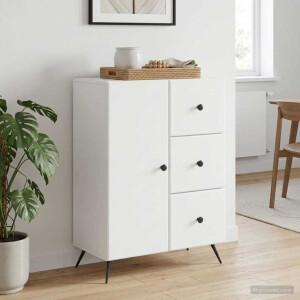 vidaXL Dressoir met lade Wit 66 x 34,5 x 90 cm Bewerkt hout