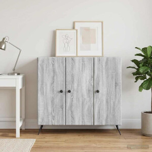 vidaXL Dressoir Grijs sonoma 89 x 34,5 x 80 cm Bewerkt hout