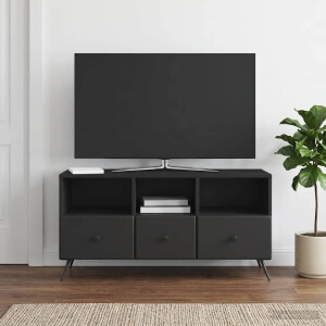 vidaXL TV-kast met lade Zwart 102 x 34,5 x 50 cm Bewerkt hout