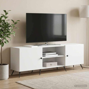 vidaXL TV-kast Wit 150 x 31 x 50 cm Bewerkt hout