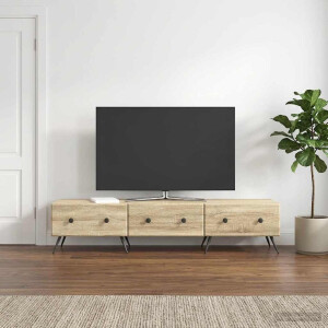 vidaXL TV-kast met lade Sonoma Eiken 147 x 34,5 x 30 cm Bewerkt hout