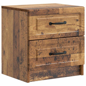 vidaXL Nachtkastje met lade Oud hout 43 x 34,5 x 44,5 cm Bewerkt hout