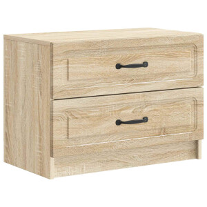 vidaXL Nachtkastje Sonoma Eiken 62 x 34,5 x 44,5 cm Bewerkt hout