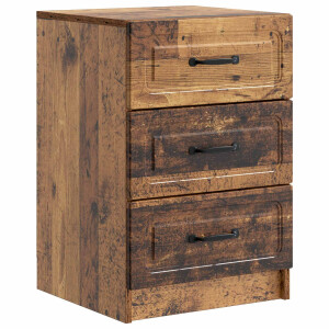 vidaXL Nachtkastje met lade Oud hout 43 x 41 x 63,5 cm Bewerkt hout