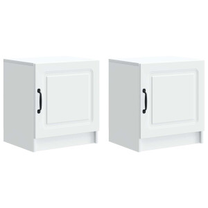 vidaXL Nachtkastje 2 pcs Wit 43 x 34,5 x 47 cm Bewerkt hout