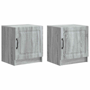 vidaXL Nachtkastje 2 pcs Grijs sonoma 43 x 34,5 x 47 cm Bewerkt hout