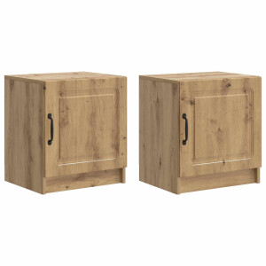 vidaXL Nachtkastje 2 pcs Artisanaal eiken 43 x 34,5 x 47 cm