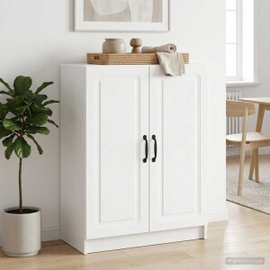 vidaXL Dressoir Hoogglans Wit 66 x 34,5 x 87 cm Bewerkt hout