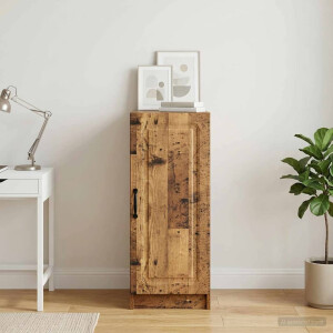 vidaXL Dressoir Oud hout 33 x 34,5 x 87 cm Bewerkt hout