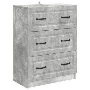 vidaXL Ladenkast Betongrijs 66 x 34,5 x 87 cm Bewerkt hout
