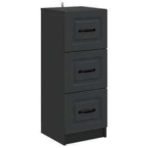 vidaXL Ladenkast Zwart 33 x 34,5 x 87 cm Bewerkt hout