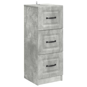 vidaXL Ladenkast Betongrijs 33 x 34,5 x 87 cm Bewerkt hout