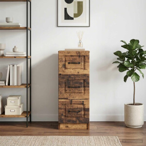 vidaXL Ladenkast Oud hout 33 x 34,5 x 87 cm Bewerkt hout