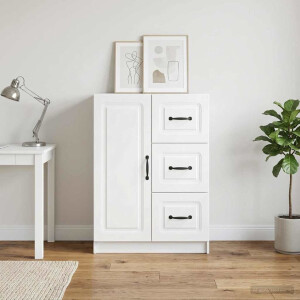 vidaXL Dressoir met lade Wit 66 x 34,5 x 87 cm Bewerkt hout