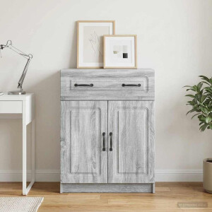 vidaXL Dressoir met lade Grijs sonoma 66 x 34,5 x 87 cm Bewerkt hout