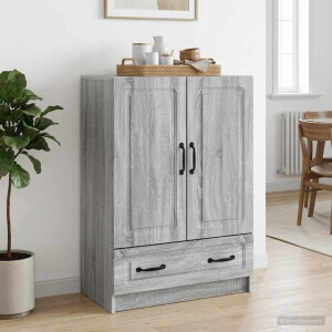 vidaXL Dressoir met lade Grijs sonoma 66 x 34,5 x 92 cm Bewerkt hout