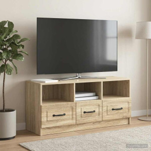 vidaXL TV-kast met lade Sonoma Eiken 102 x 34,5 x 47 cm Bewerkt hout