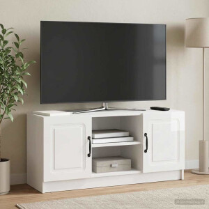 vidaXL TV-kast Hoogglans Wit 102 x 34,5 x 47 cm Bewerkt hout