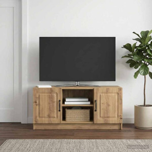 vidaXL TV-kast Artisanaal eiken 102 x 34,5 x 47 cm Bewerkt hout