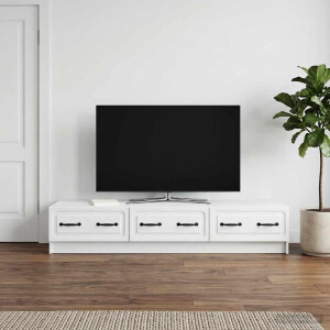 vidaXL TV-kast met lade Wit 147 x 34,5 x 27 cm Bewerkt hout