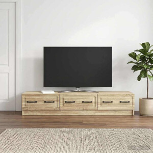 vidaXL TV-kast met lade Sonoma Eiken 147 x 34,5 x 27 cm Bewerkt hout
