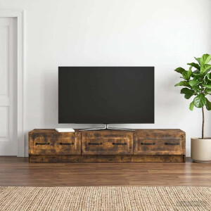 vidaXL TV-kast met lade Gerookt eiken 147 x 34,5 x 27 cm Bewerkt hout