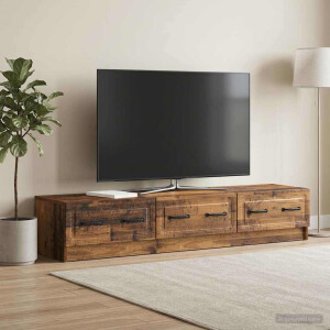 vidaXL TV-kast met lade Oud hout 147 x 34,5 x 27 cm Bewerkt hout