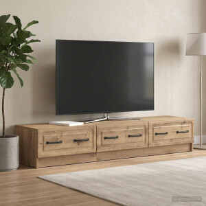 vidaXL TV-kast Artisanaal eiken 147 x 34,5 x 27 cm Bewerkt hout