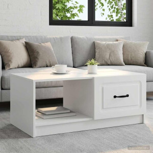 vidaXL Salontafel Wit 90 x 50 x 37 cm Bewerkt hout
