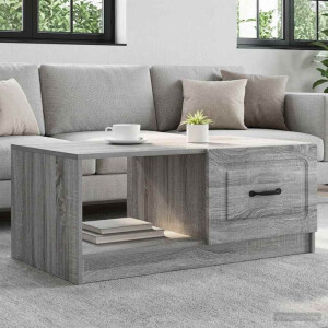 vidaXL Salontafel Grijs sonoma 90 x 50 x 37 cm Bewerkt hout