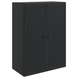 vidaXL Wandkast Zwart 66 x 34,5 x 90 cm Bewerkt hout