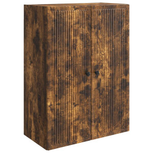 vidaXL Wandkast Gerookt eiken 66 x 34,5 x 90 cm Bewerkt hout